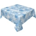 thumbnail image 1 of Christmas Tablecloth Square 54 x 54 Inch Winter Blue White Snowflake Square Table Cloth Polyester Fabric Xmas Table Cover for Kitchen Party Picnic Outdoor Decor, 1 of 7