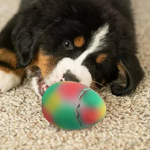 Juguete de látex para cachorros, pelota con huevos de dinosaurio