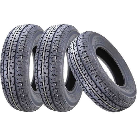 WINDA Premium Trailer Tires ST205/75R14 8PR Load Range D Steel Belted Radial, Set 3