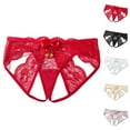 thumbnail image 2 of CENL Women Lace T-back Thong G-string Panties Lingerie Knickers Open Crotch Underwear, 2 of 6