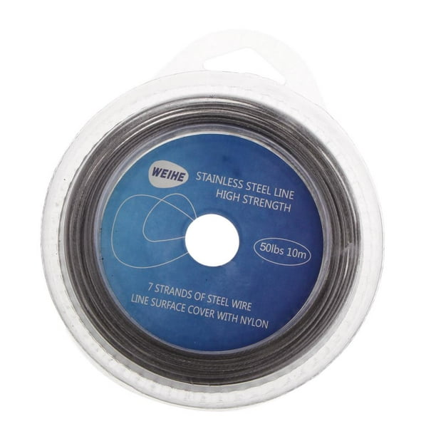 Fishing Line Wire Leader Stainless Steel Trace Wire 10m 20lb - 50lb 50LBS 