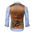 thumbnail image 4 of APEXFWDT Men's Casual Business Vests Lightweight Waistcoat Slim Fit Suit Vest Patchwork Formal Dress Waistcoat Vest with Pockets, 4 of 9