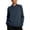 Dark Gray, variant on Long Sleeve Shirts for Women Mandarin Collar Half Button Drape Top with Curved Hem and Relaxed Loose Fit for Office or Daily Wear
