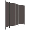 thumbnail image 2 of vidaXL 5-Panel Room Divider Anthracite 250x180 cm, 2 of 4