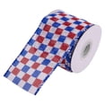 thumbnail image 2 of Patriotic Wired Ribbon, 2.48 Inch x 5 Yards Total, Red White Blue Star, Stripe & Plaid 4th of July Ribbon, Independence Day and America Anniversary Ribbon for Wreaths, Bows, Gift, DIY Crafts, 2 of 7