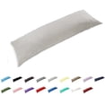 thumbnail image 1 of TAOSON 100% Cotton 300 Thread Count Envelope Style Body Pillow Cover Pillowcase Pillow Protector Cushion Cover Non Zippered Only Cover No Insert (Light Grey,21"x48") Fits 20 x 48, 1 of 1