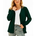 thumbnail image 4 of Aiyino Women's Long Sleeve Knit Cardigan Sweater Basic V Neck Button Down Knitwear Winter Tops,Green 2XL, 4 of 6