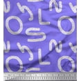 thumbnail image 1 of Soimoi Cotton Poplin Fabric Alphabets,Waves & Fish Artistic Print Fabric by Yard 56 Inch Wide, 1 of 1