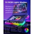 thumbnail image 3 of Almohadilla de refrigeración para portátiles para juegos AICHESON con luces RGB de 15 a 19 pulgadas, 3 of 7