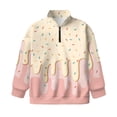 thumbnail image 4 of Uorisanigo Oversized Sweatshirts for Girls Ice Cream Print Long Sleeve Zipper Sweatshirt Fall Spring Outfits Clothes Half Zip Mock Neck Pullover Jackets Casual Hoodies, 4 of 7