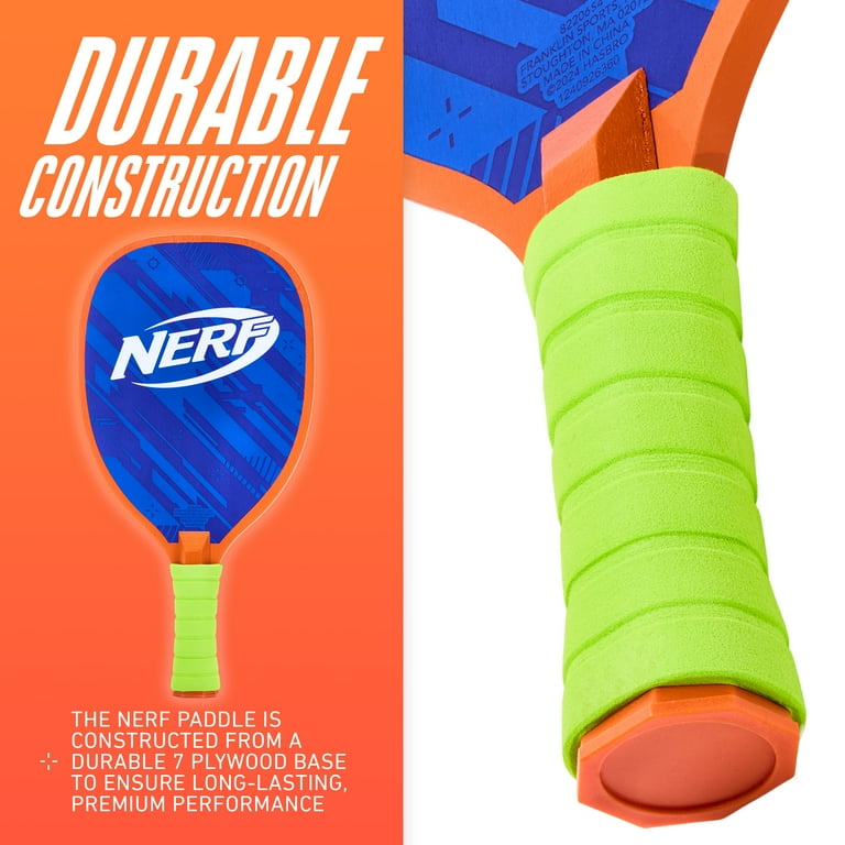 Nerf 2-Player Pickleball Set - Kids Game - (2) Paddles + (2) Balls