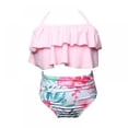 thumbnail image 4 of AJZIOJIRO Girls Bathing Suits Two Pieces Bikini Set Ruffle Swimwear Swimsuit for 2-12T, 4 of 6