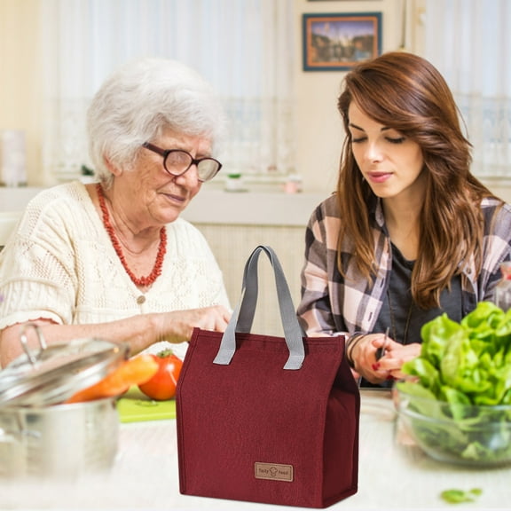 Vestitly Lunch Bag Insulated Thermal Food Storage Bag Portable Travel Working Bento Box