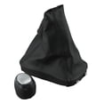 thumbnail image 1 of 5/6 Speed Gear Shift Knob+Gaiter+Base for Saab 9-3 93 2003-2012 Accessory Black 6 Speed＋Cover, 1 of 9