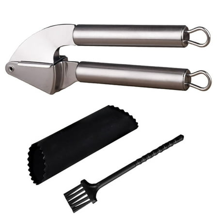 

Hcinere Highly Durable Garlic Press Stainless Steel Garlic Press For Chef Cooking Kitchenaid With Garlic Peeler Set