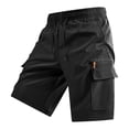 thumbnail image 2 of DailyTrove Men's Cargo Shorts, Elastic Waist Casual Work Shorts with Multiple Pockets, 2 of 5