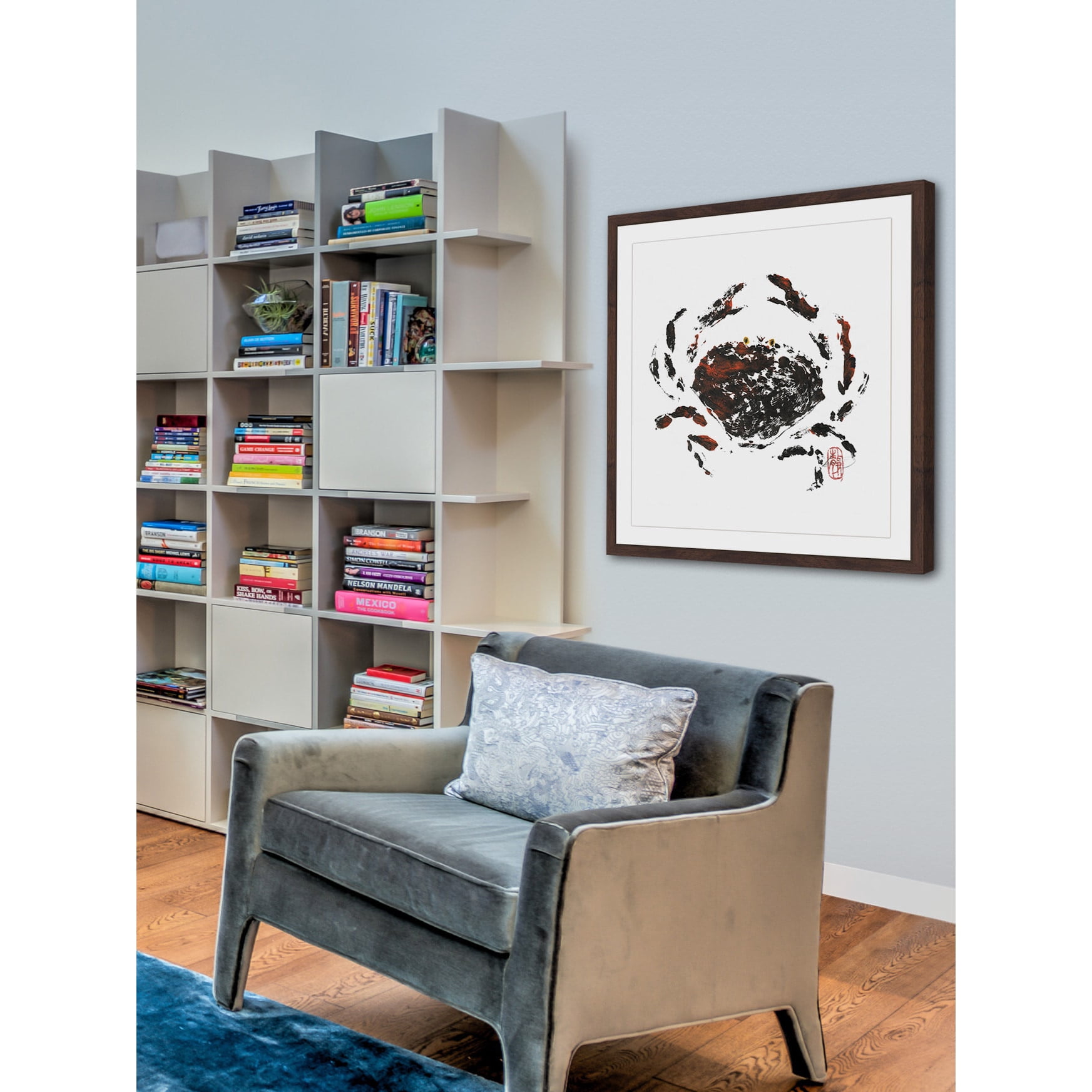 "Hidden Crab" Framed Painting Print