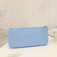 thumbnail image 7 of Canvas Pencil Case, Large Capacity Cute Korean Stationery Box, Washable Canvas Zipper Pouch for Office Home, Blue, 7 of 7