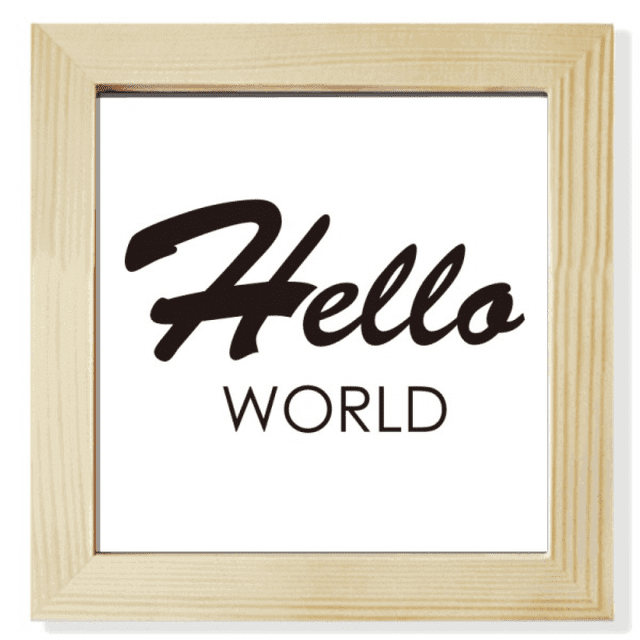 Interfaz de programador de Hola mundo Pantalla de escritorio de pared de fotograma cuadrado