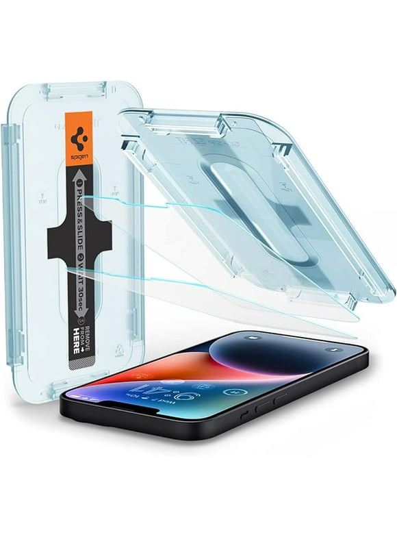 Spigen Tempered Glass Screen Protector designed for iPhone 14 Plus/iPhone 13 Pro Max [2 Pack]