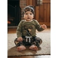 thumbnail image 5 of BemeyourBBs Newborn Baby Hunting Clothes Baby Boy Girl Camo Outfits Camouflage Clothing Deer Long Sleeve Romper Jungle Camo Pants Set Hat 3 Piece Spring Fall Winter Outfit, 5 of 8