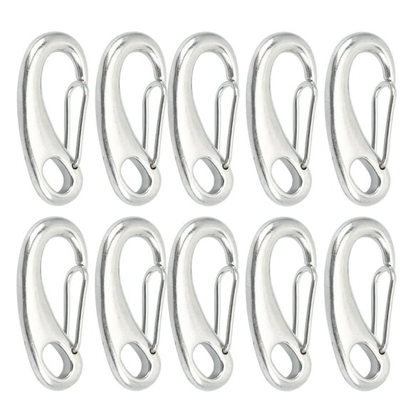 Heavy Duty Snap Rope Hook, Palm Sized Design 30mm Spring Snap Hook Clip Marine Grade Stainless Steel for Flag Poles