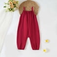 thumbnail image 4 of Girls Fashion Cute Solid Color Loose Jumpsuit For 6 Monthes To 3 Years Old, 4 of 6