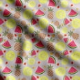 thumbnail image 1 of Soimoi Watercolor Fruit Print,Cotton Cambric, Quilting Fabric Sold by The Yard 42 Inch Wide, Medium Weight Cotton Fabric, SewingSupplies,Gray, 1 of 5