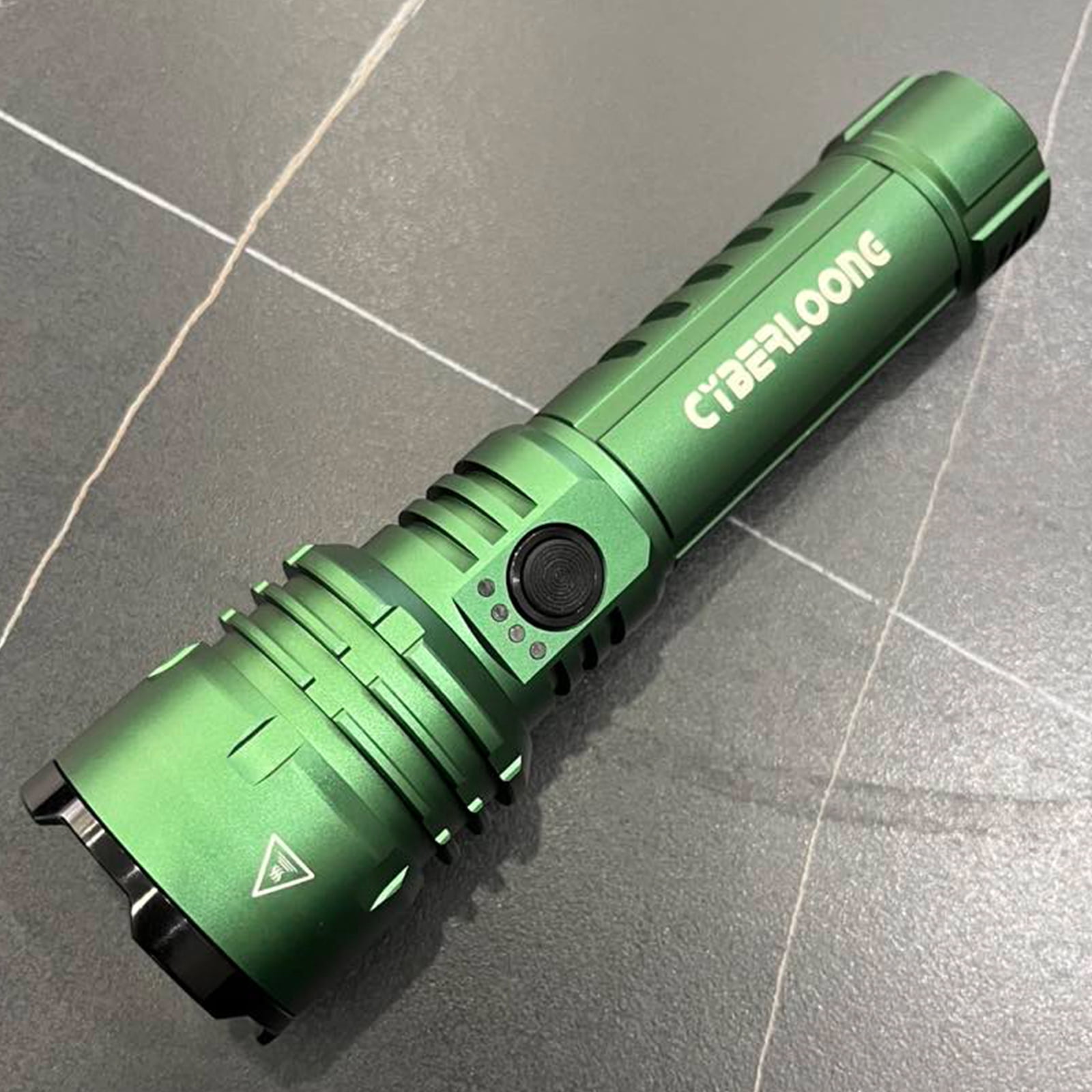 CyberloongDual-Light Source Flashlight with Side Light, 7500mAh Power Bank Function, Type-C Charging, Zoomable, Digital Display, 6-Level Dimming, Outdoor Emergency Warning Light