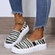 thumbnail image 1 of Calzado a rayas de suela gruesa informal y cómodo para mujer, zapatos individuales transpirables Wmkox8yii  FOPL2449, 1 of 9
