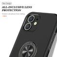 thumbnail image 4 of for iPhone 16 Case, 360° Rotatable Ring Holder Kickstand Dual Layer Military-Grade Drop Tested Protection Support Car Holder Mount Magnetic Absorbing Bumper Phone Case, Black, 4 of 7