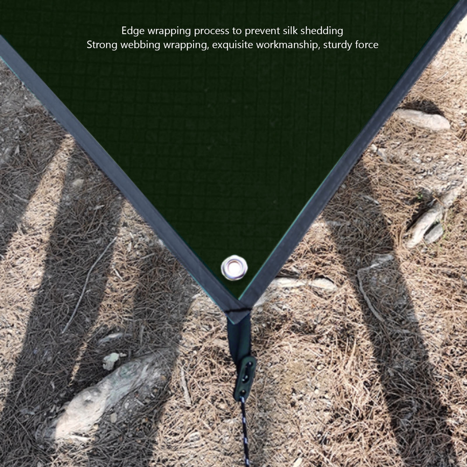 NFTIGB Camping Canopy Multifunctional Quadrangle Sunscreen Waterproof Tent Tarp Outdoor Shelter OD Green