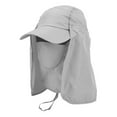 thumbnail image 6 of Outdoor Hat, Sun Protection Curved Brim Hiking Hat Button Design Detachable Face Cover With Neck Cover For Outdoor Activities Light Gray, 6 of 8