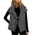 thumbnail image 3 of Xdegoge Puffer Vests for Women Full Zip Stand Collar Quilted Sleeveless Jacket Casual Loose Oversize Quilted Coat Fall Winter Lightweight Padded Warm Coats with Pockets, 3 of 10