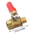 thumbnail image 4 of Brass Ball Valve with Rotary Handle Male Female Thread Hose Connector Switch Garden Farmhouse Water Flow Control Home Fitting 1/8 Inch, 4 of 7