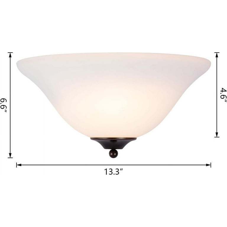 Yosoan Fabric Wall Sconce - White Boho Half Moon Shade, Hardwired Indoor Light
