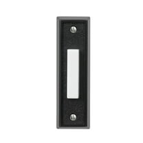 Heath Zenith Heath Zenith Black Plastic Wired Push Doorbell Button
