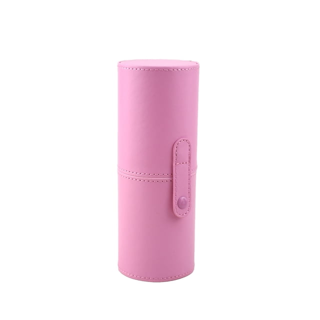 Soporte para brochas de maquillaje con tapa de cuero Pu, portavasos para cosméticos, caja organizadora de almacenamiento brillar Hogar
