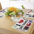 thumbnail image 4 of Ambesonne Retro Place Mats Set of 4, Family Signs, Standard Size, Multicolor, 4 of 6