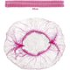 thumbnail image 4 of Gorro De Ducha Desechable Para El Cabello, 100Pcs Gorro De Ducha Impermeable Para Mujer De PláStico Transparente, Para Spa, Hotel Y PeluqueríA, Uso DoméStico (Blanco) (Rosa), 4 of 4