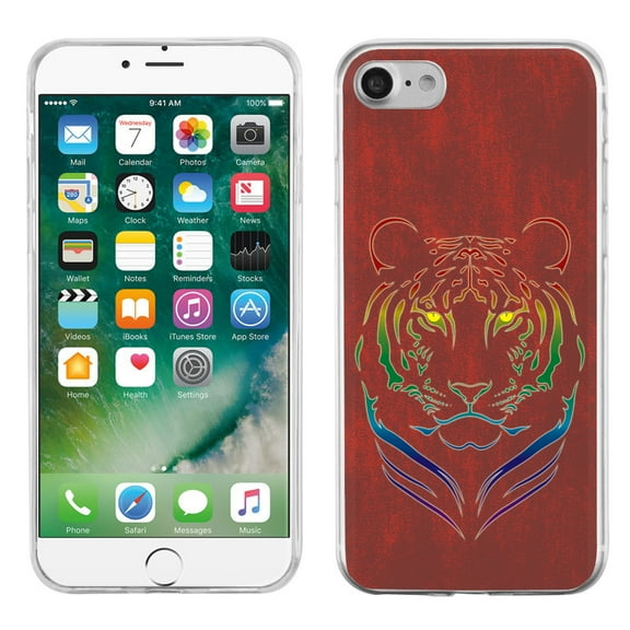 One Tough Shield ® Slim-Fit Premium TPU Gel Phone Case for Apple iPhone 7 - Night Tiger