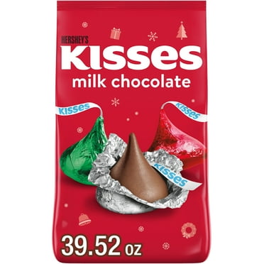 Hershey's Kisses Milk Chocolate Christmas Candy, Bulk Bag 39.52 oz