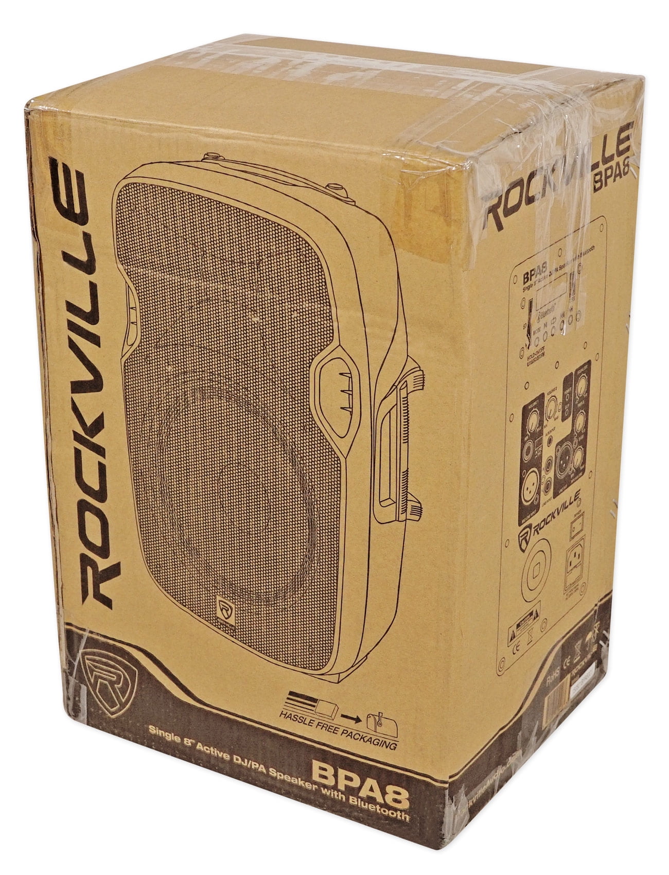 Rockville BPA8 8" Professional Powered Active 300w DJ PA Speaker w Bluetooth
