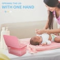 thumbnail image 4 of Whiidoom Wipes Dispenser One-Handed Operation Wipe Holder For Baby & Adult Seal-Designed Wipes Container For Bathroom Keep Diaper Wipes Fresh (Pink), 4 of 4