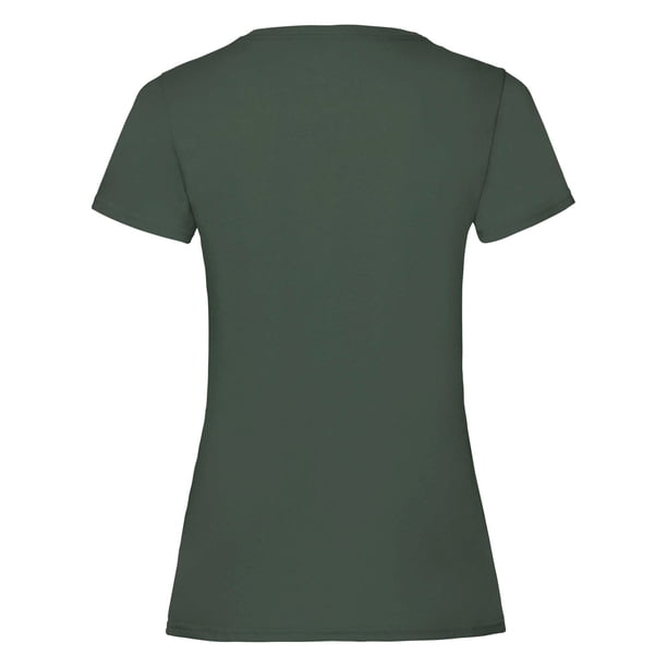 Fruit Of The Loom- Camiseta de manga corta Valueweight para mujer (Oscuro Jaspeado)