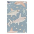 thumbnail image 5 of Fish Stars Leaves Black Out Curtains 72 Inch Length Curtains for Sliding Glass Doors Bedroom Living Room 2 Pack, 5 of 6