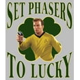 thumbnail image 2 of Men's Star Trek: The Original Series St. Patrick's Day Captain Kirk Set Phasers to Lucky  Long Sleeve Shirt Athletic Heather Medium, 2 of 4