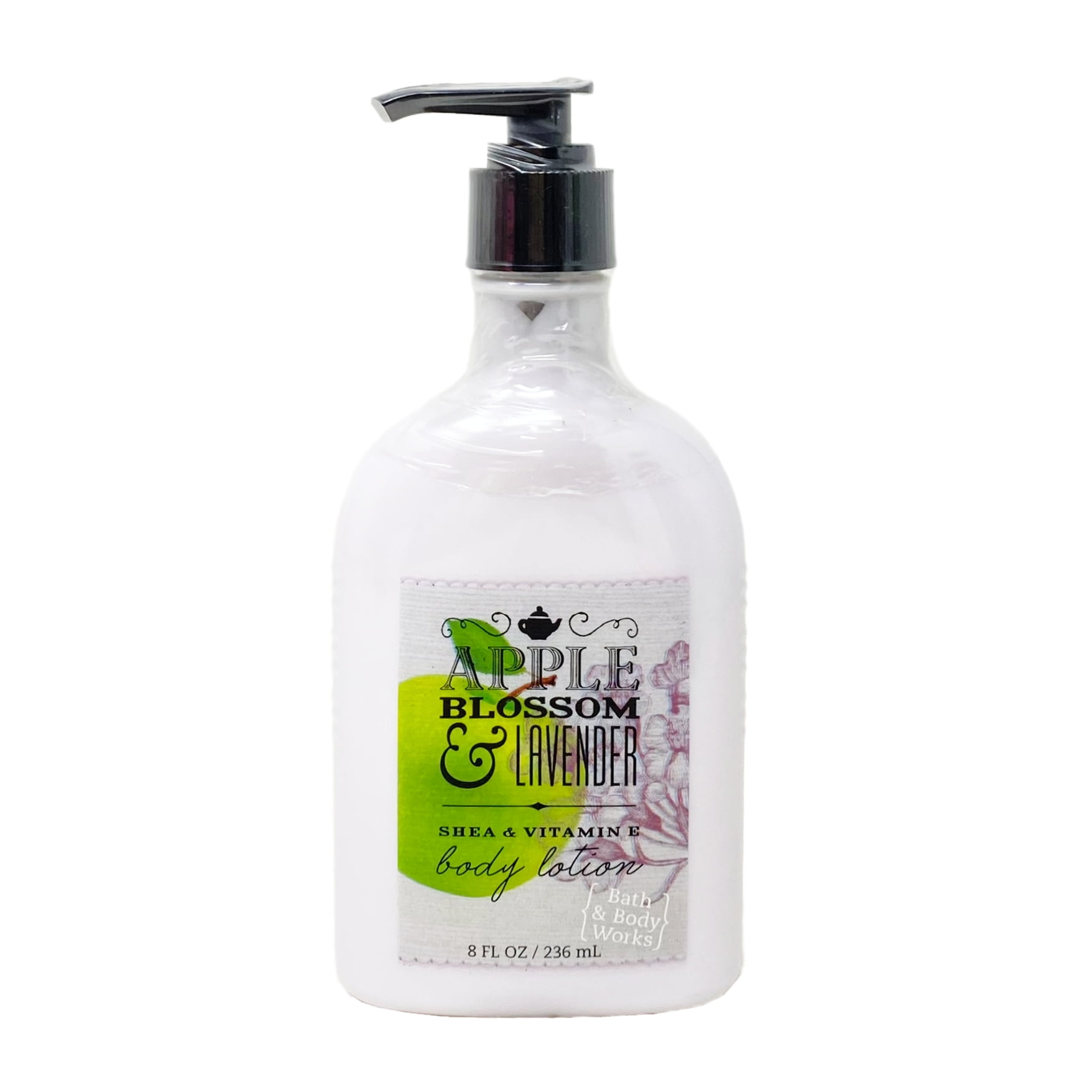 Bath and Body Works Signature Collection Apple Blossom & Lavender 3 Piece Shea & Vitamin E Body Lotion Set - 8 fl oz / 236 mL each