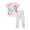 B-Pink Mermaid, variant on Bellafa Kids Toddler Girls Clothes 2-7 Years Outfits Unicorn Graphic Top Pink Stripes Flare Leg Pants 2PC Summer Clothing Set