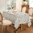 thumbnail image 2 of Spring Tablecloth Rectangle - Easter Waterproof Wild Flower Table Cloths, Stain Resistant Wrinkle Free Floral Table Cover for Dinner/Party/Picnic/Indoor/Outdoor, 60 x 84 Inch, 2 of 6